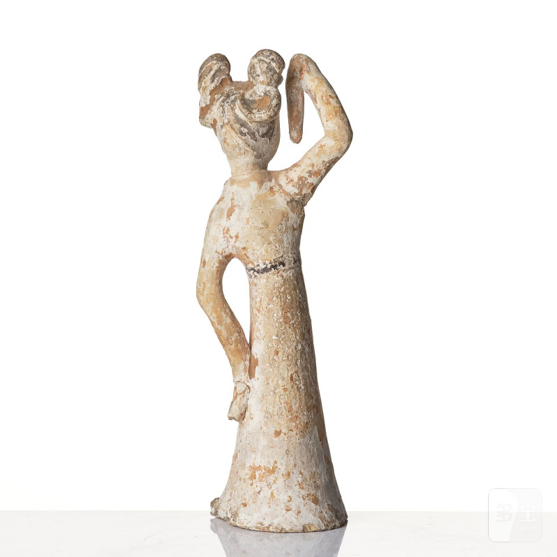 A painted pottery figure of a female dancer, - 图4